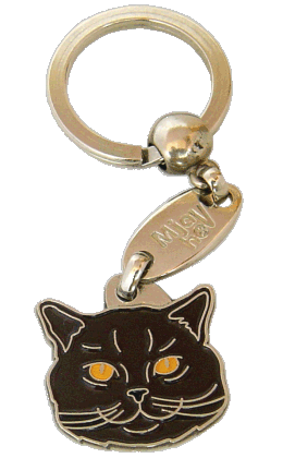 British Shorthair chocolate - pet ID tag, dog ID tags, pet tags, personalized pet tags MjavHov - engraved pet tags online